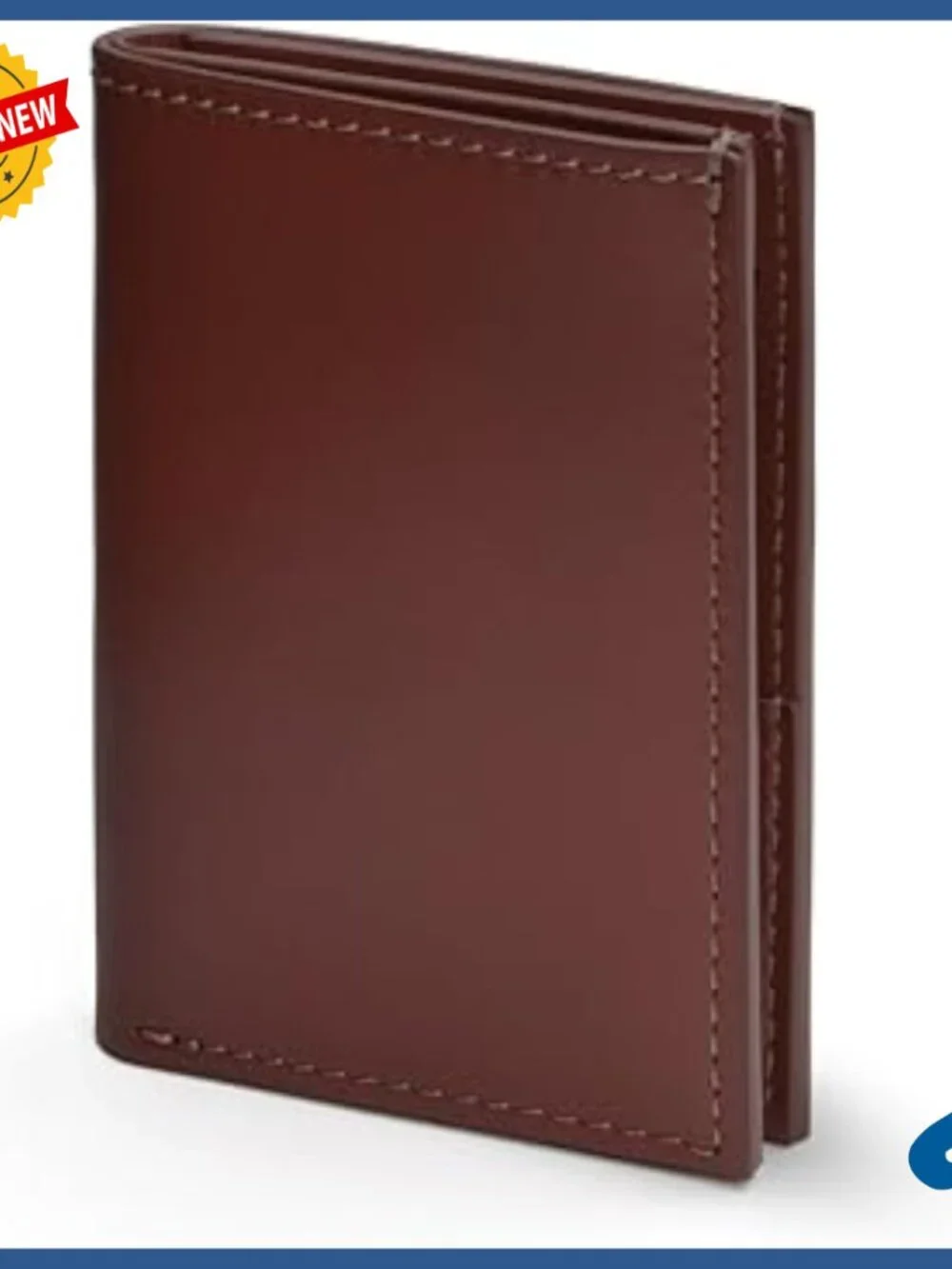 Slim Bifold Leather Wallet, 6 Card Slots, Handmade Italian Full Grain Calfskin